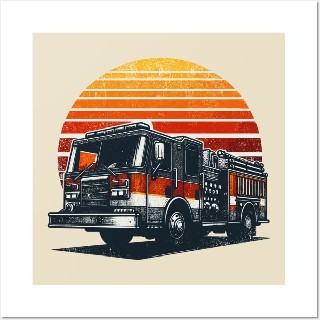 Fire Truck Wall Art by Vehicles-Art